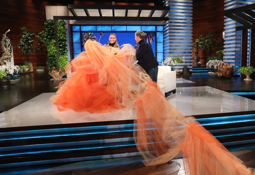 Jennifer Lopez Black Cutout Dress on Ellen