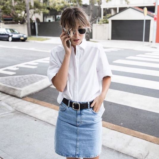Different Ways to Style a Denim Skirt POPSUGAR Fashion Australia