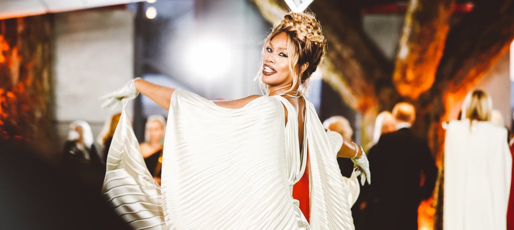 Laverne Cox Wears Silver Pleated Gown to Academy Museum Gala