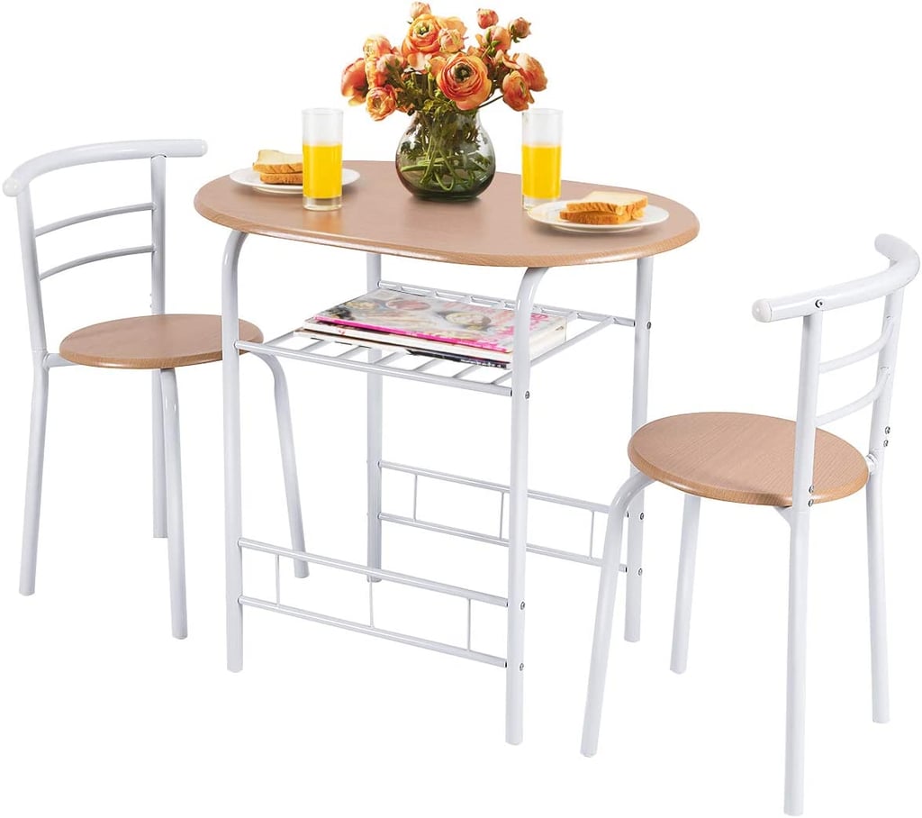 Giantex 3 Piece Dining Set Compact 2 Chairs and Table Set