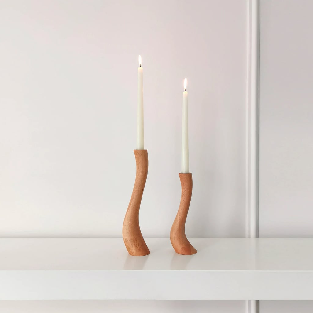 For a Unique Vibe: Wood Candle Holder