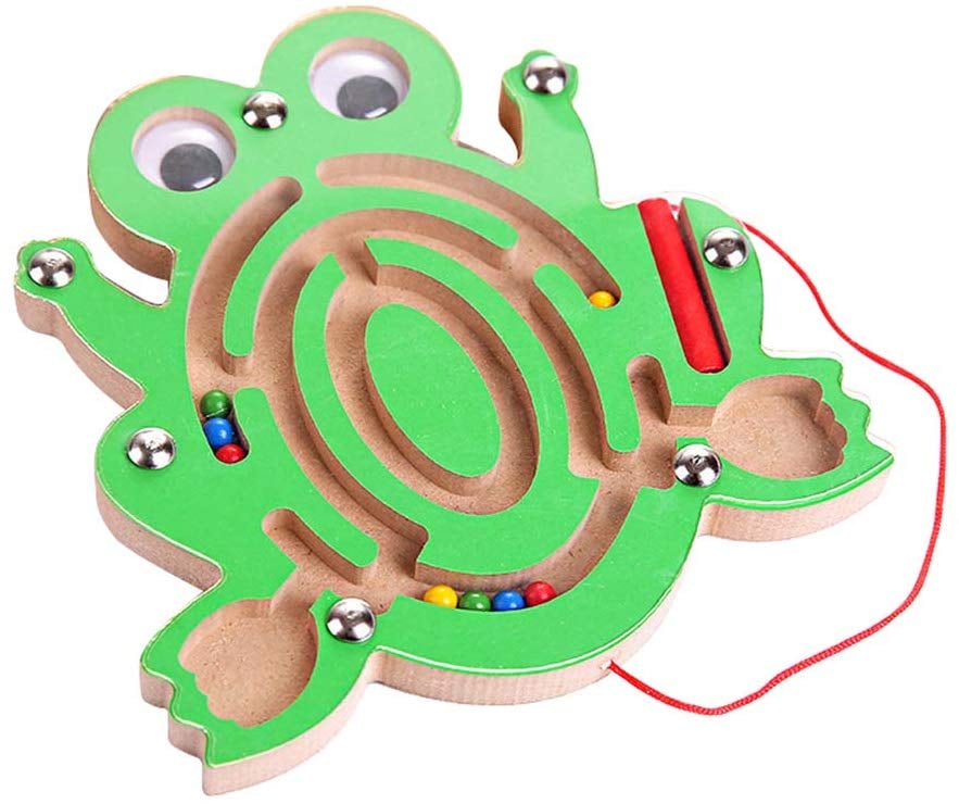 Magnetic Wooden Bead Maze Puzzle