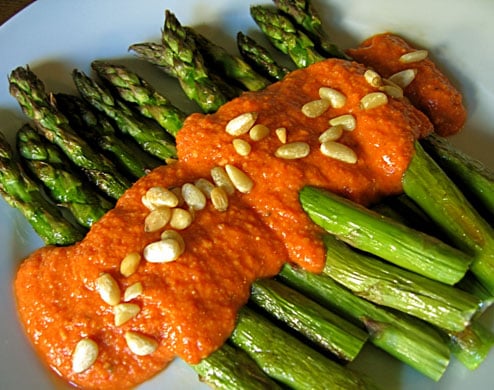 Asparagus With Romesco Sauce