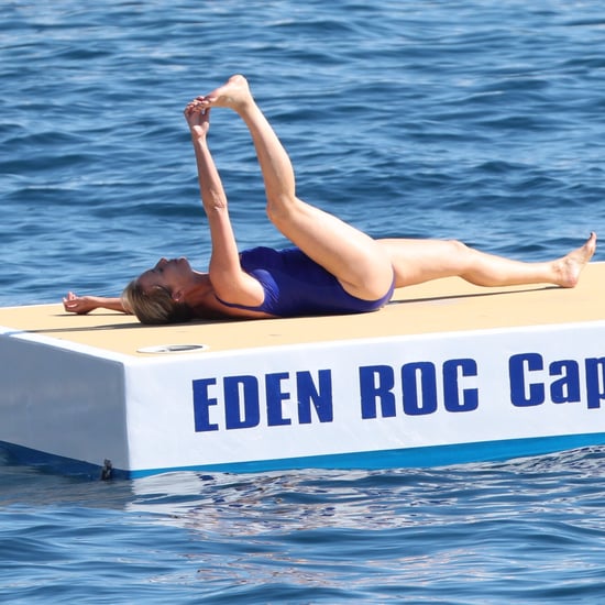 Emma Thompson Swimming in Cannes May 2017