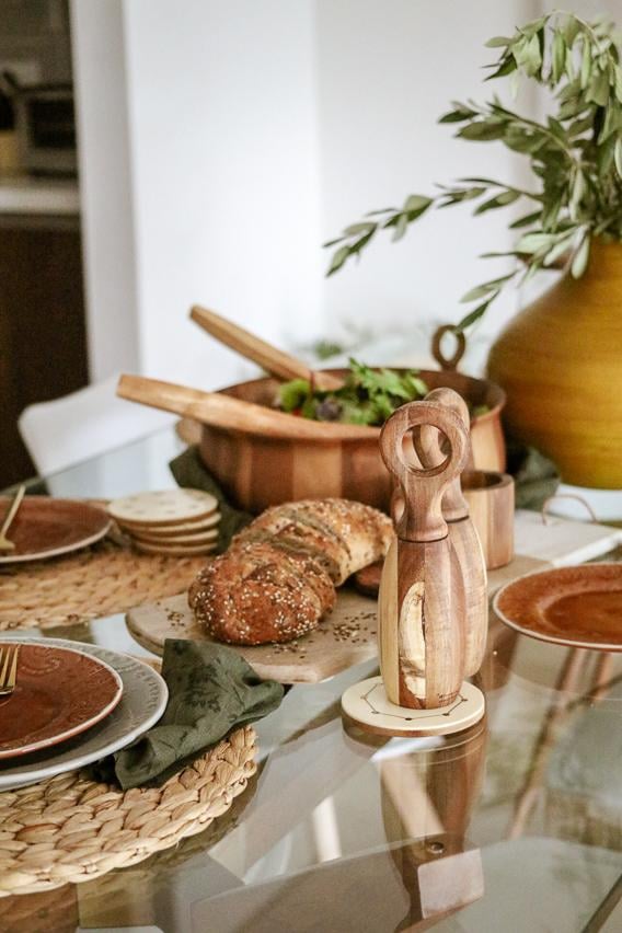 Effortless Composition Circle Wood Salt & Pepper Mills