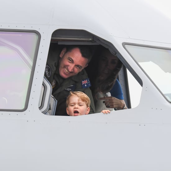 Prince George Pretends to Fly Plane at Air Show
