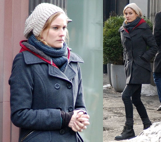 Photos of Diane Kruger On Set of Unknown White Male in ...