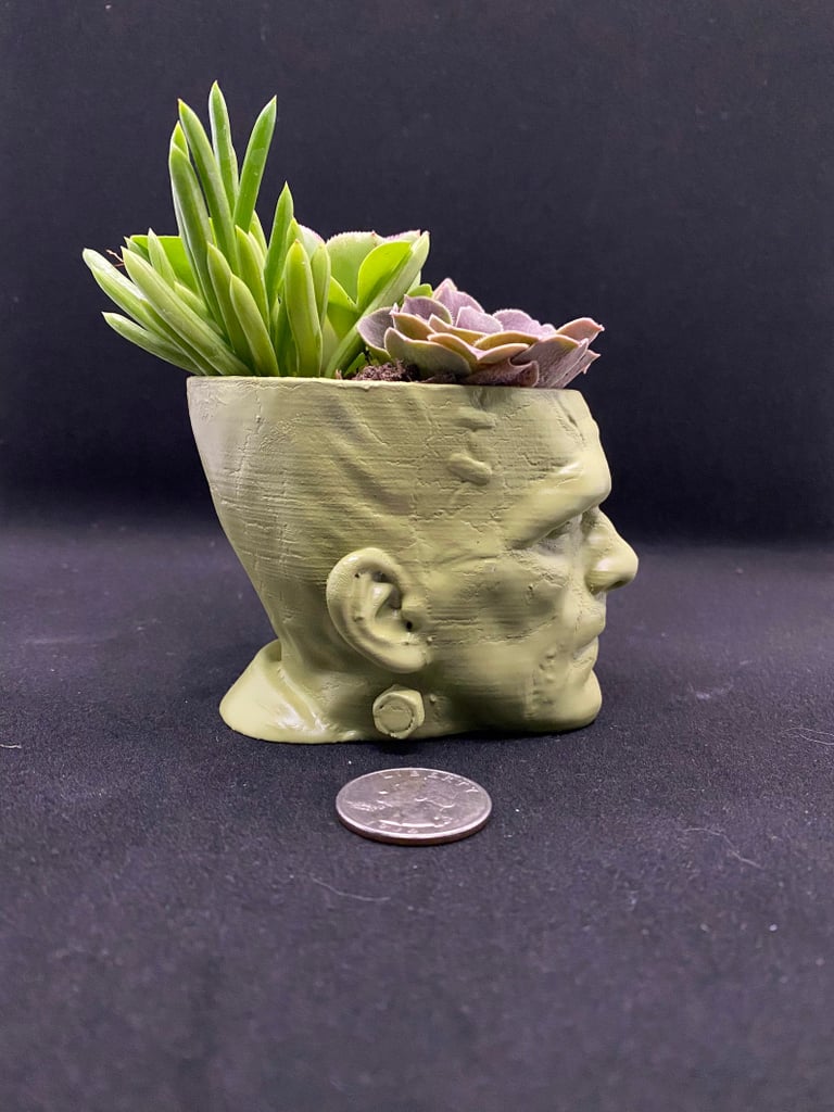 Frankenstein Halloween Succulent Planter (2 1/2 x 2 1/2 inches)