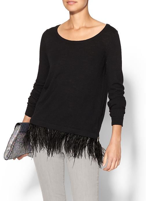 Milly Ostrich Plume Sweater