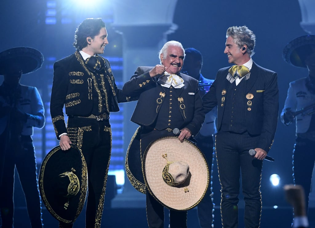 Vicente Fernández at Latin Grammys With Son and Grandson