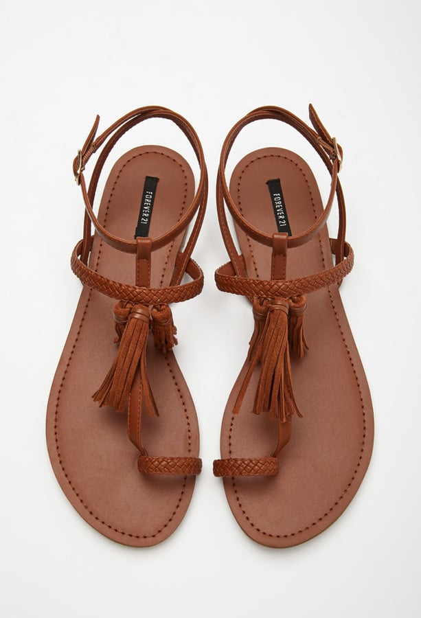 Forever 21 Tasseled Leather Sandals