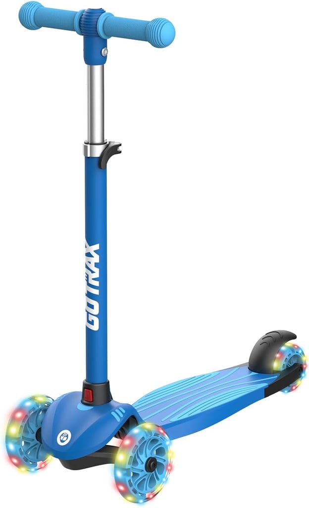 Gotrax KS1 Kids Kick Scooter ($38)
If you're looking for a fun gift for the kid who loves to be outdoors, the Gotrax KS1 Kids Kick Scooter will impress. Available in several different colors, this scooter has LED light-up wheels and adjustable height handlebars so they can continue to use it as they grow. It also has a wide, anti-slip deck, and it's perfect for kids ages two to eight.