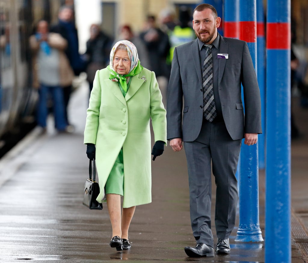 Queen Elizabeth II Catching Train at King's Cross Feb. 2017