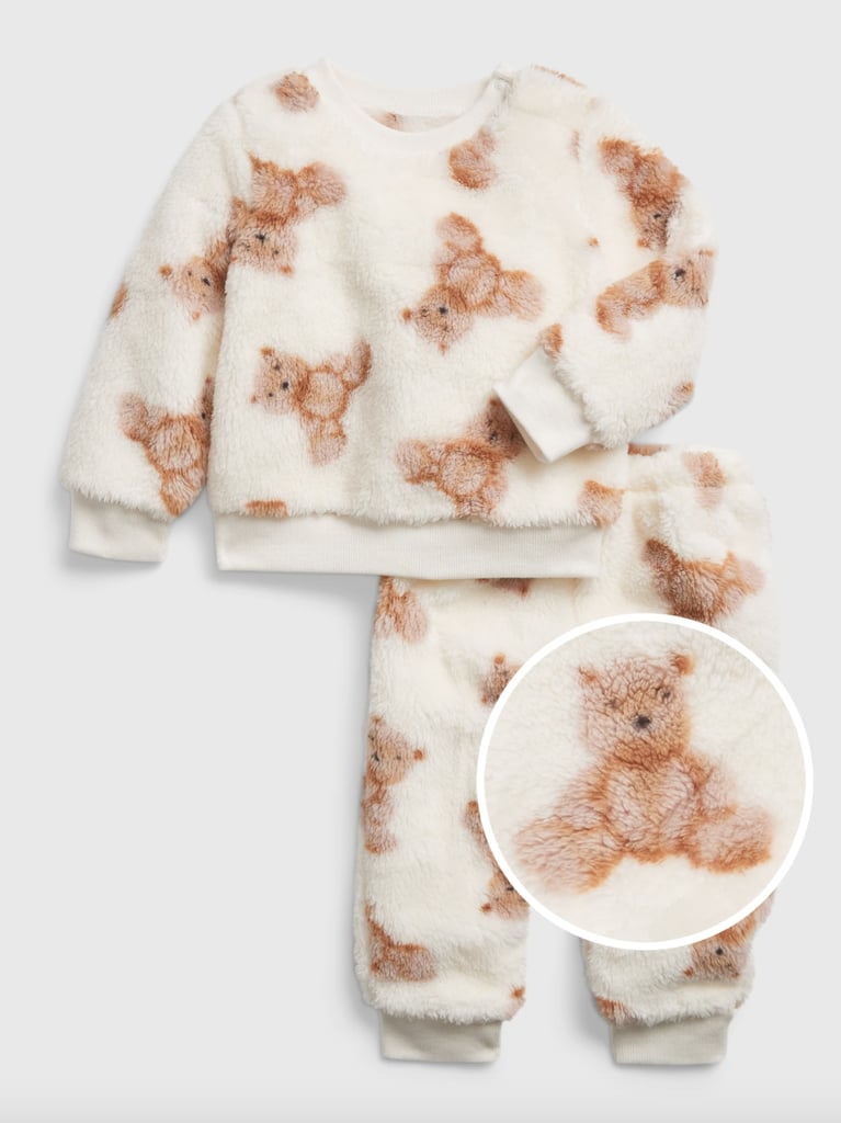 Gap Baby Sherpa Brannan Bear Print Outfit Set