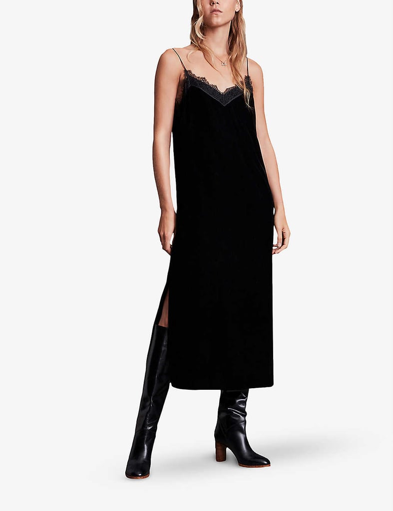 All Saints Sigrid Velvet Slip Dress