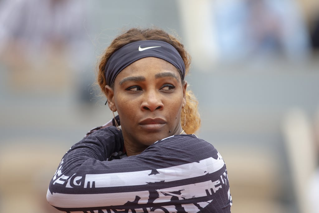 Serena Williams Off White Outfit With Text 2019 French Open