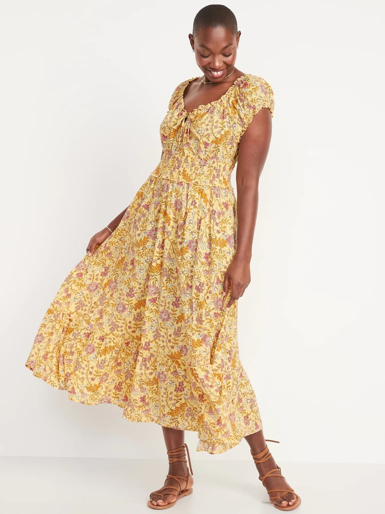 A Sundress: Old Navy Short-Sleeve Waist-Defined Printed Maxi Dress