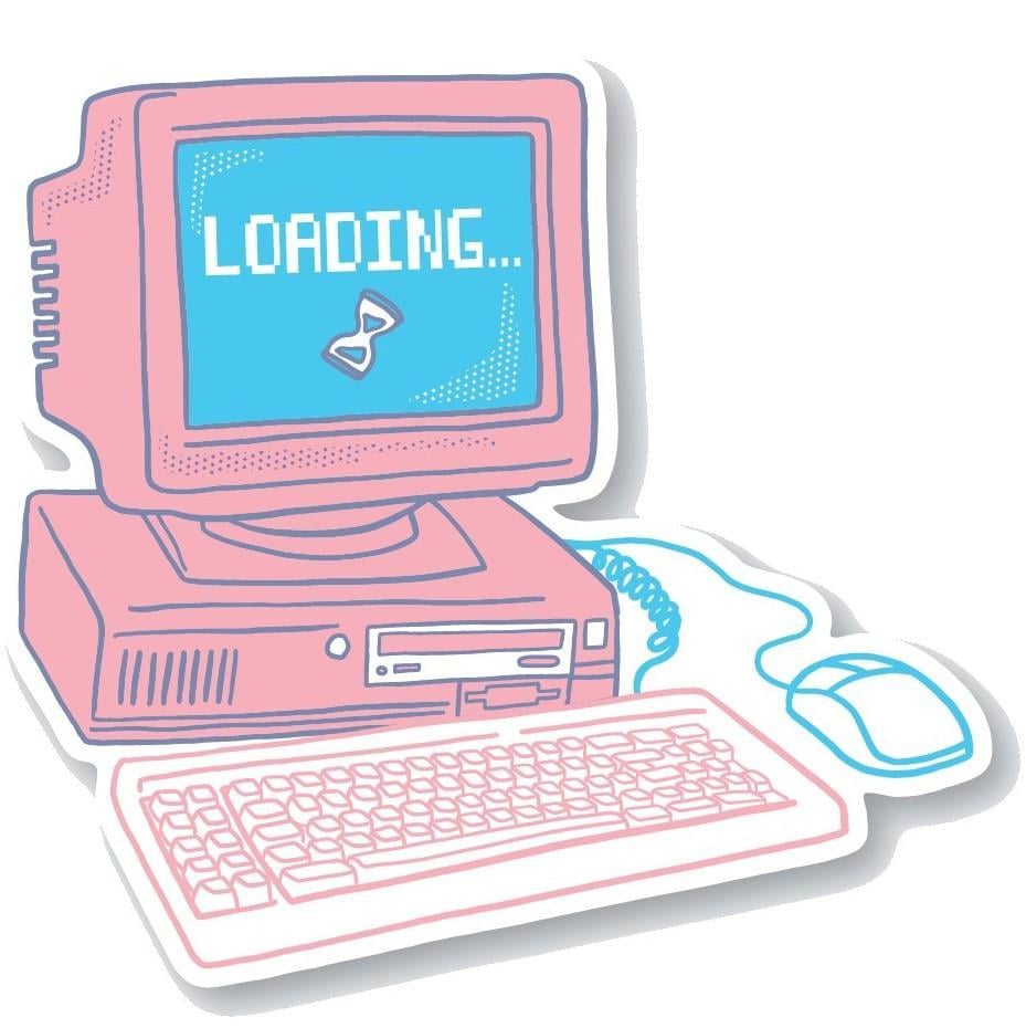 Loading Retro Computer Vinyl Sticker