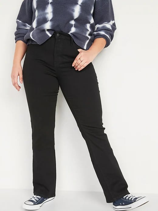 Old Navy High-Waisted Kicker Boot-Cut Black Jeans