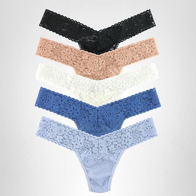 Hanky Panky Daily Lace Low Rise Thongs ($65, originally $90)
Lingerie doesn't have to be extra elaborate. Sometimes swapping out items for a slightly sexier upgrade is all you need to feel your best. This pack of five lace thongs is the epitome of a sexy everyday essential.