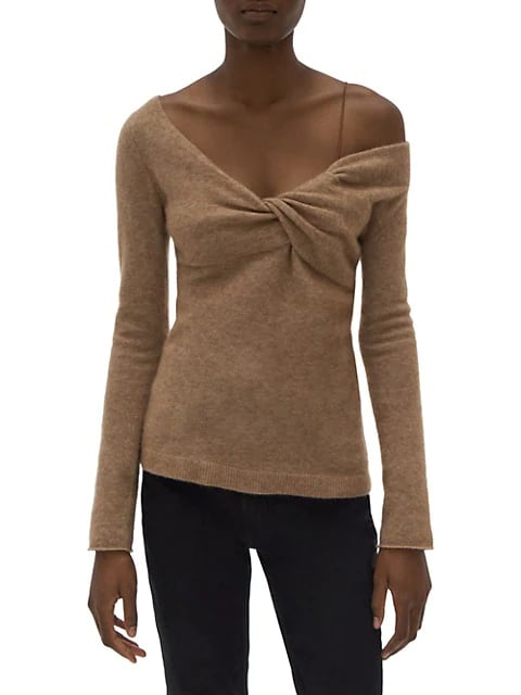 An Interesting Top: Helmut Lang Bungee Off-The-Shoulder Sweater