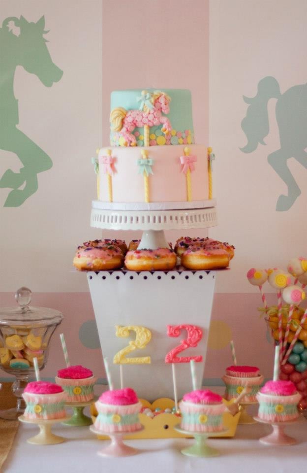 A Pastel Carousel Cake