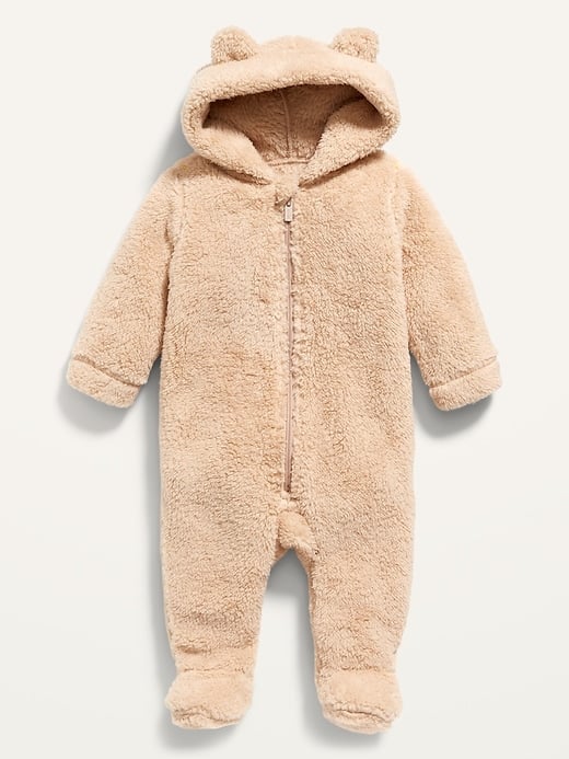 Unisex Bear-Critter Sherpa One-Piece for Baby