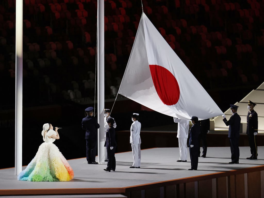 Misia's Rainbow Tomo Koizumi Gown During Tokyo Olympics