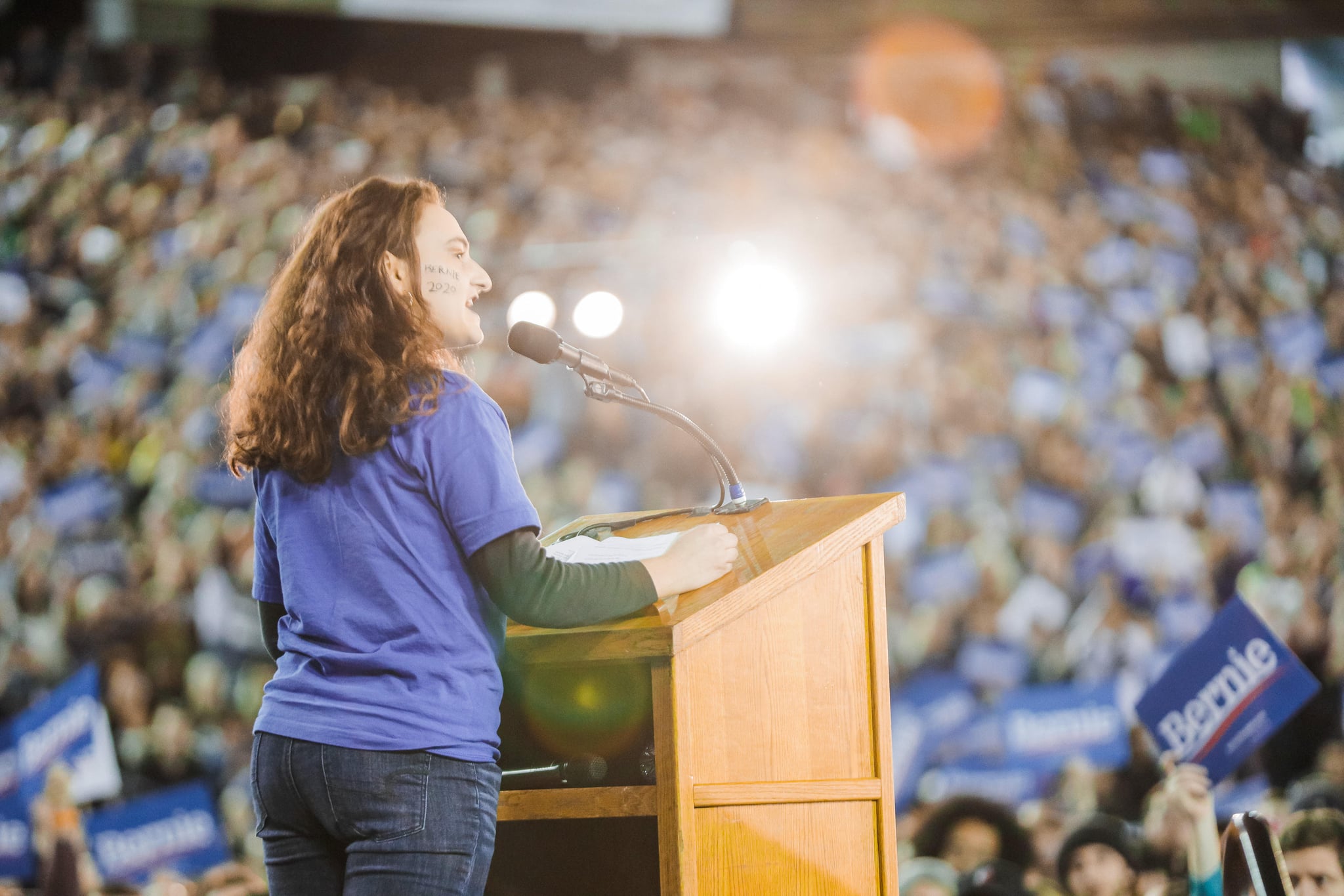 Photo credit of Jamie Margolin to Bernie Sanders Campaign