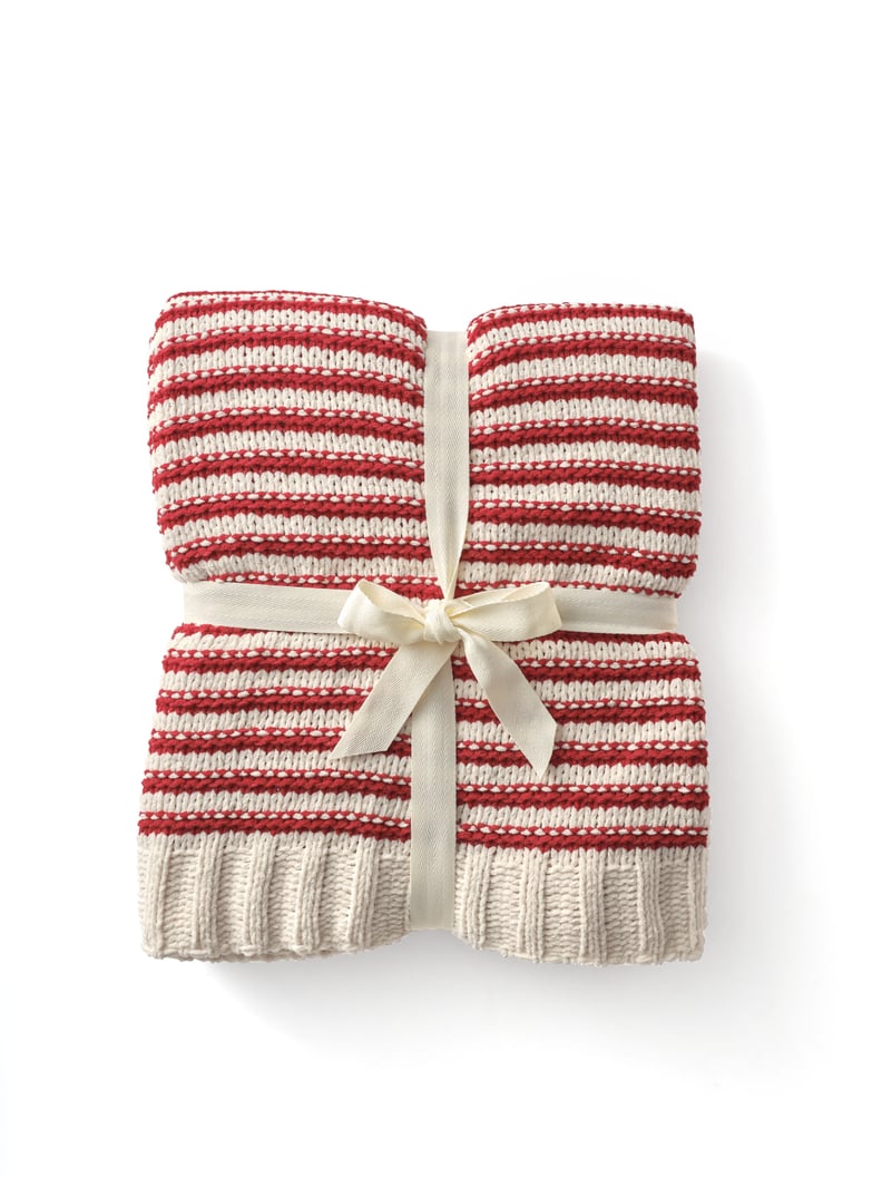 Michaels Christmas Decorations: Peppermint Lane Red-and-White Peppermint Stripe Throw Blanket