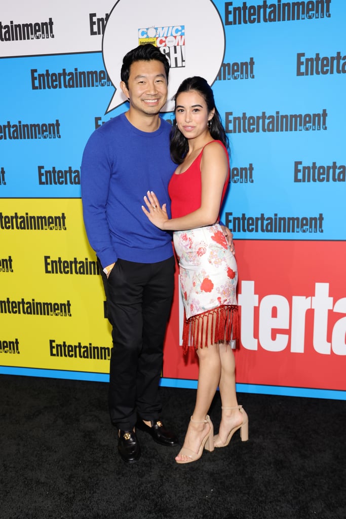 Simu Liu and Jade Bender at Comic-Con 2022