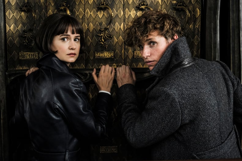FANTASTIC BEASTS: THE CRIMES OF GRINDELWALD, from left: Katherine Waterston, Eddie Redmayne, 2018. ph: Jaap Buitendijk / 2018 Warner Bros. Ent. All Rights Reserved.Wizarding WorldTM Publishing Rights  J.K. Rowling WIZARDING WORLD and all related character