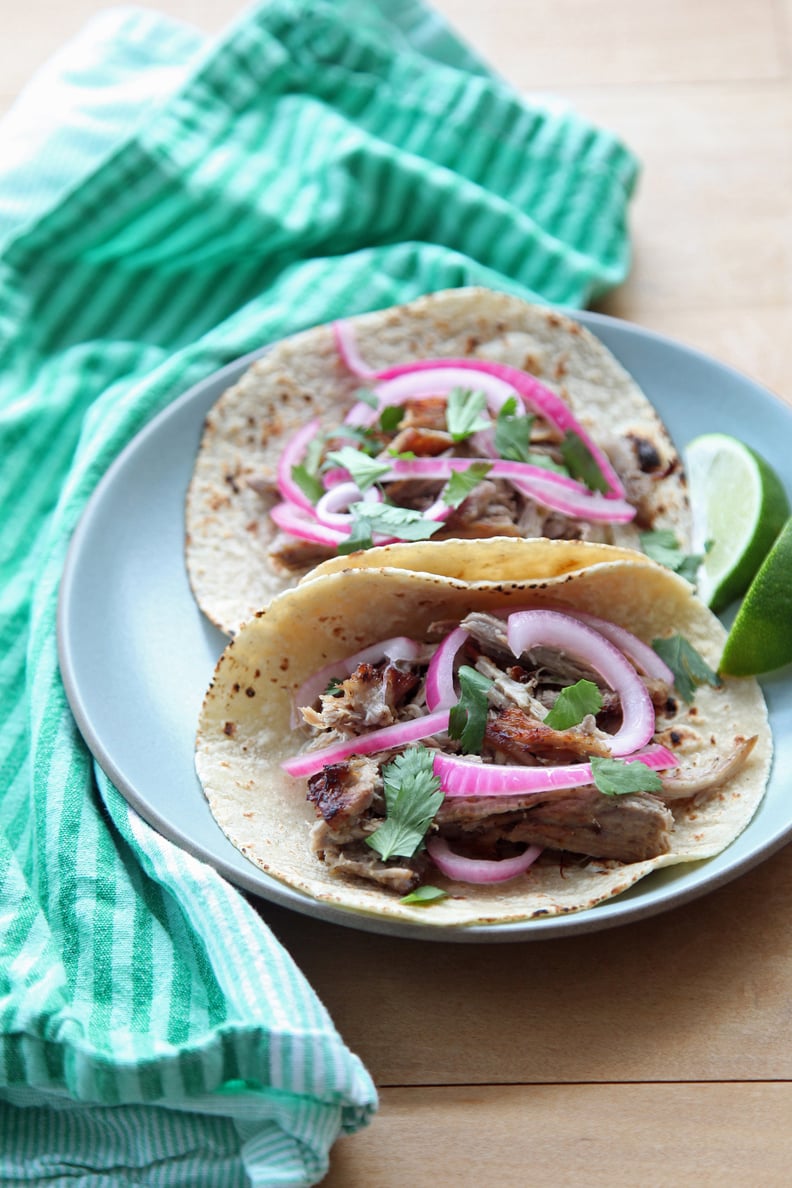 Slow-Cooker Carnitas Tacos With Quick-Pickled Onions