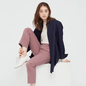 Uniqlo Womens Pants  Smart 2-Way Stretch Solid Ankle-Length Pants