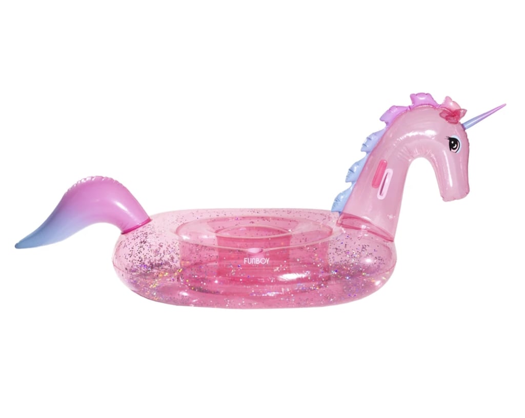 FUNBOY Clear Pink Glitter Unicorn Pool Float