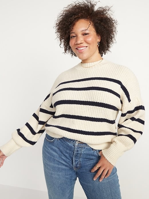 Old Navy Mock-Neck Striped Shaker 