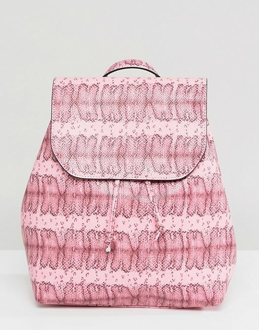 Pieces Colored Snake Print Backpack