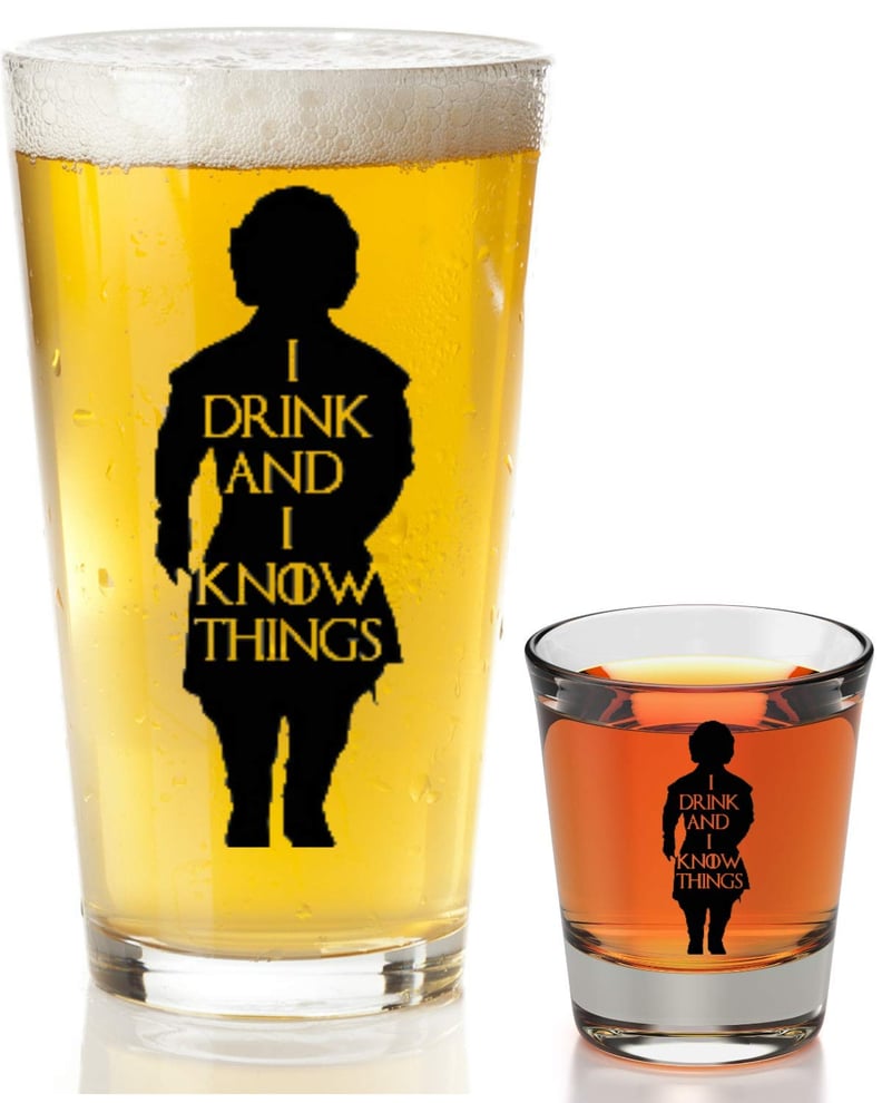 I Drink and I Know Things Beer Glass With Shot Glass