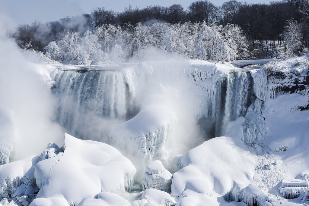 Frozen Niagara Falls in Ontario, Canada