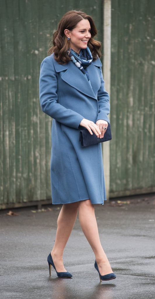 Kate Middleton Blue Sportmax Coat | POPSUGAR Fashion