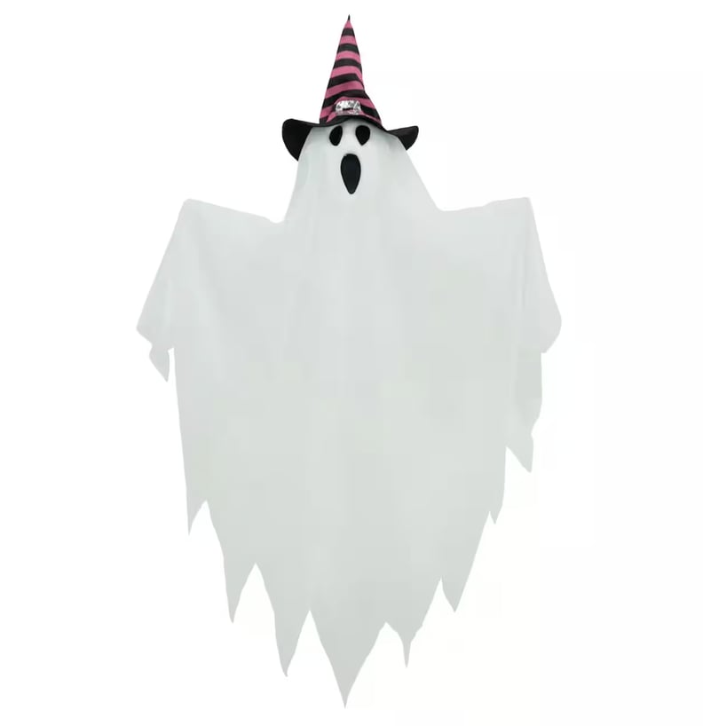 Michaels Halloween Decor: 28" Hanging Ghost With Pink-and-Black Hat by Ashland