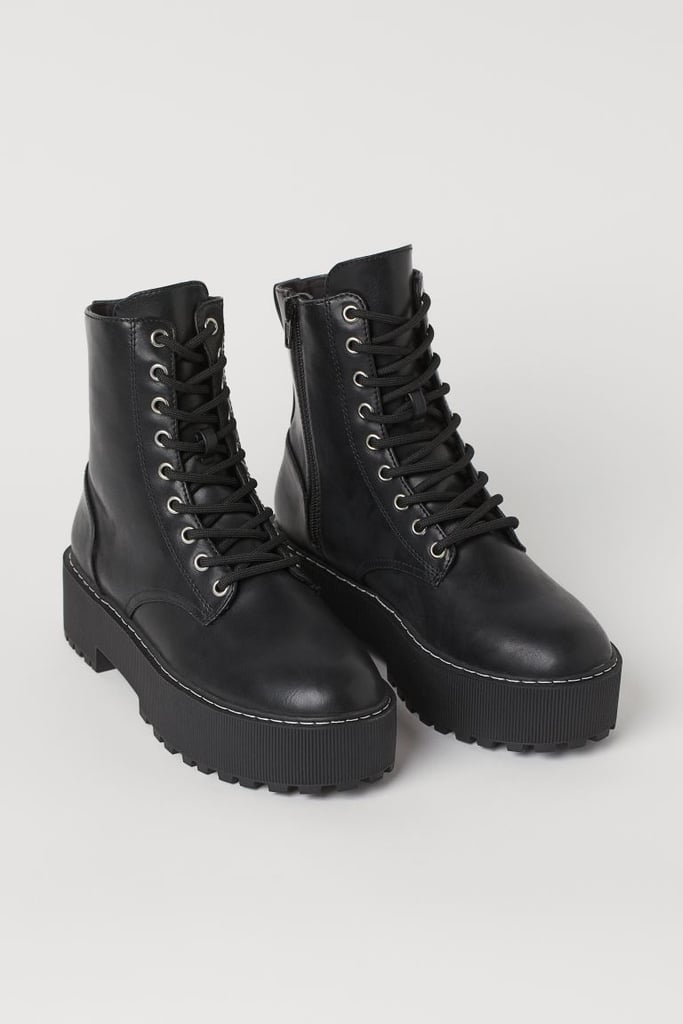Essential Black Boots: H&M Chunky Combat Boots