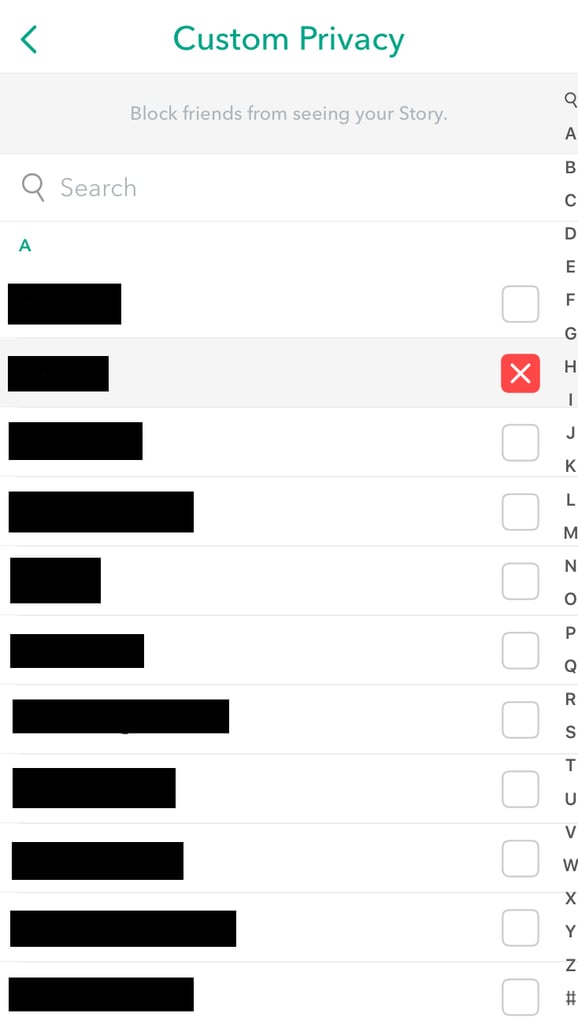 Now you can pick and choose who can see your story.
