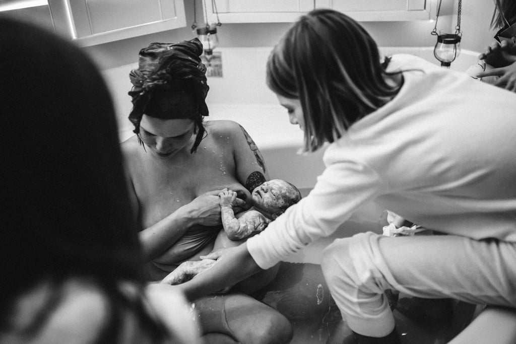 Mom Gives Birth With Daughters Present