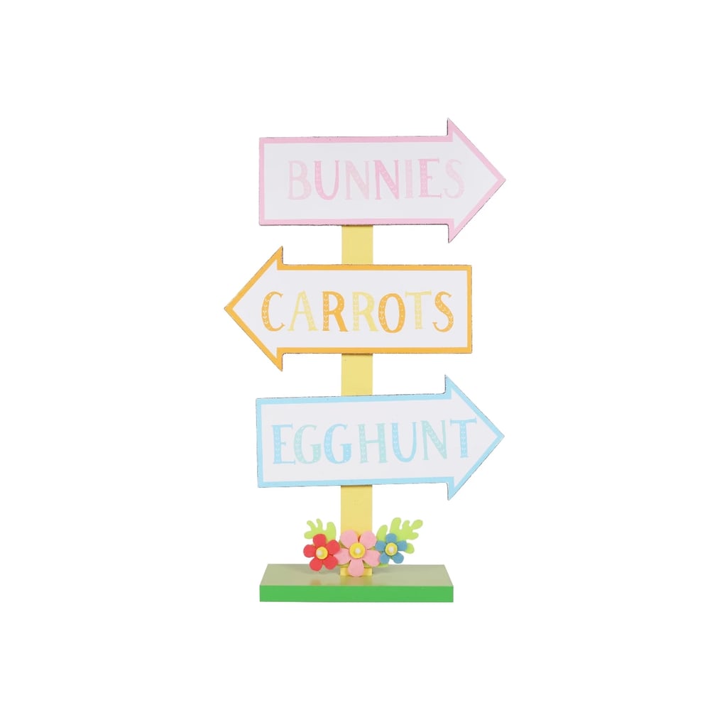 Bunnies, Carrots, and Egg Hunt Standing Sign