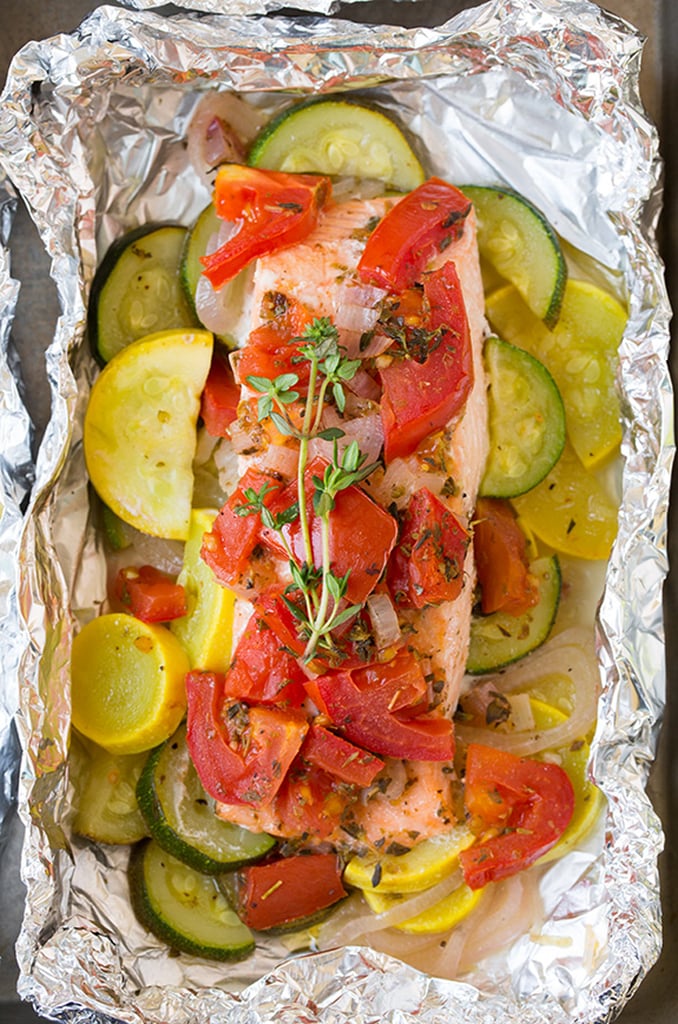 Salmon and Summer Veggies in Foil