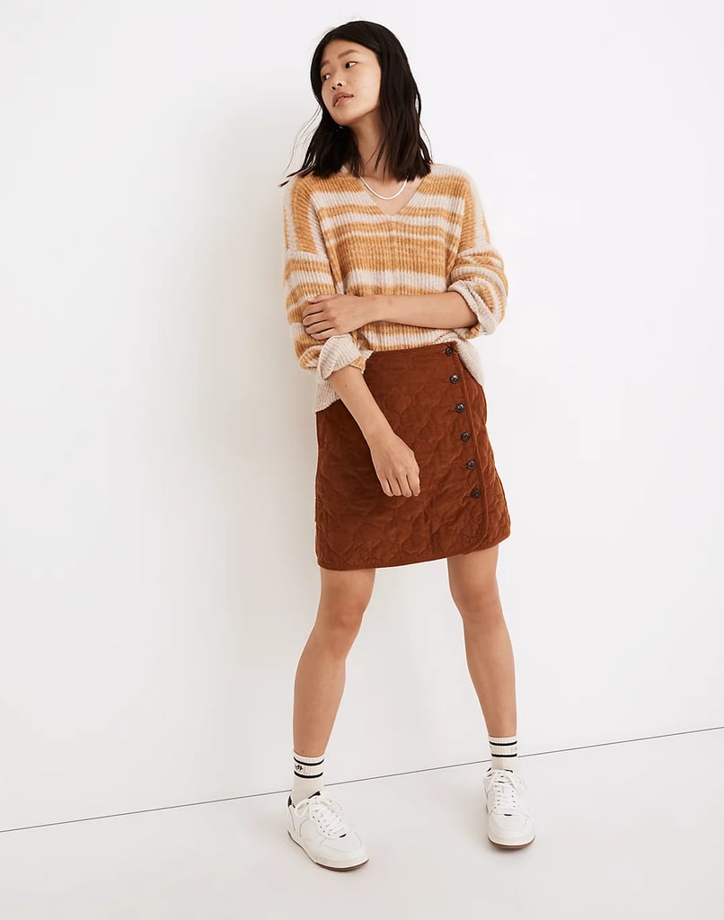 Not Your Average A-Line Miniskirt: Corduroy Quilted Mini Skirt
