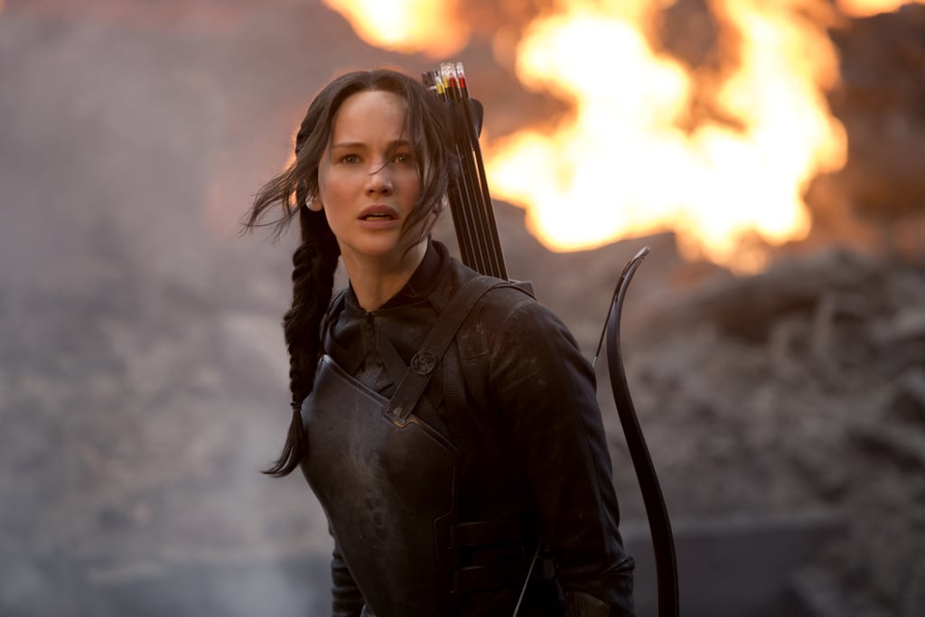 Katniss faces the fire.