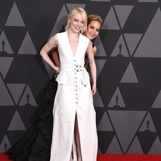 Jennifer Lawrence and Emma Stone at Governors Awards 2017