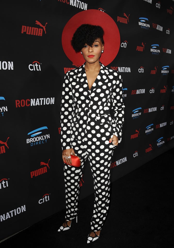 Janelle Monáe showed off her style at the Roc Nation and Three Six Zero brunch.